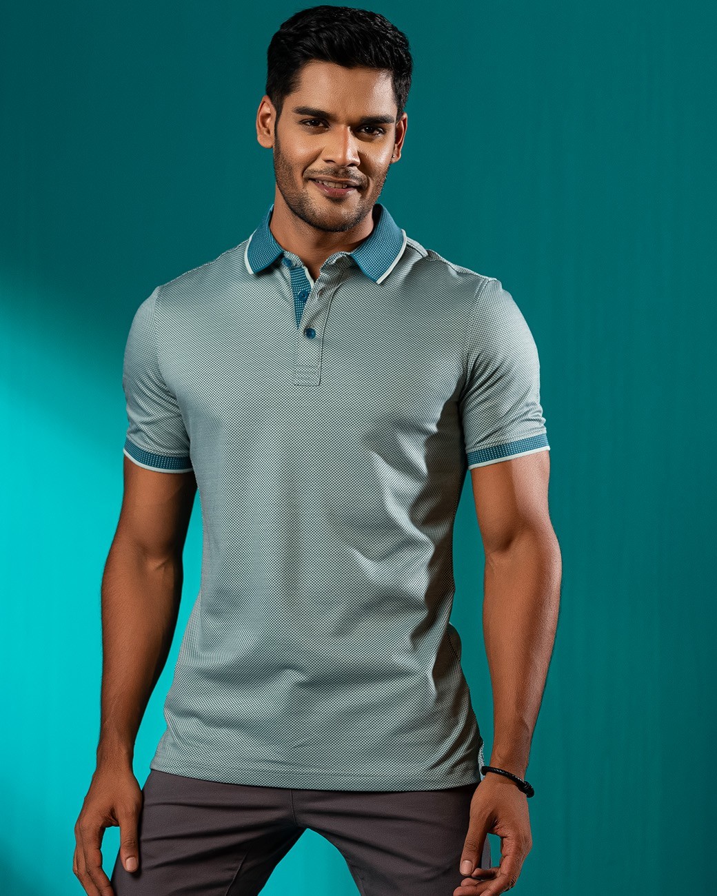 MEN'S KNIT FASHION POLO